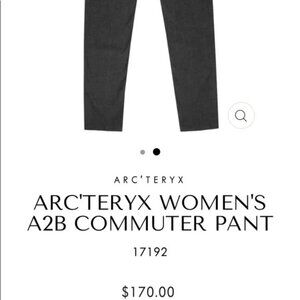 Arc'teryx Commuter Pant Size 0